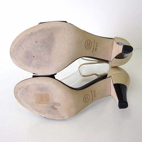 シャネル CHANEL 18C パンプス ヒールサンダル アンクルベルト