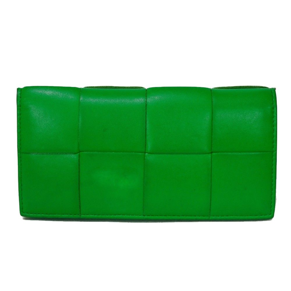 ボッテガ ヴェネタ BOTTEGA VENETA パラキート 黒 緑 二折り財布 ボッテガ ヴェネタ BOTTEGA VENETA パラキート 黒 緑 二折り財布