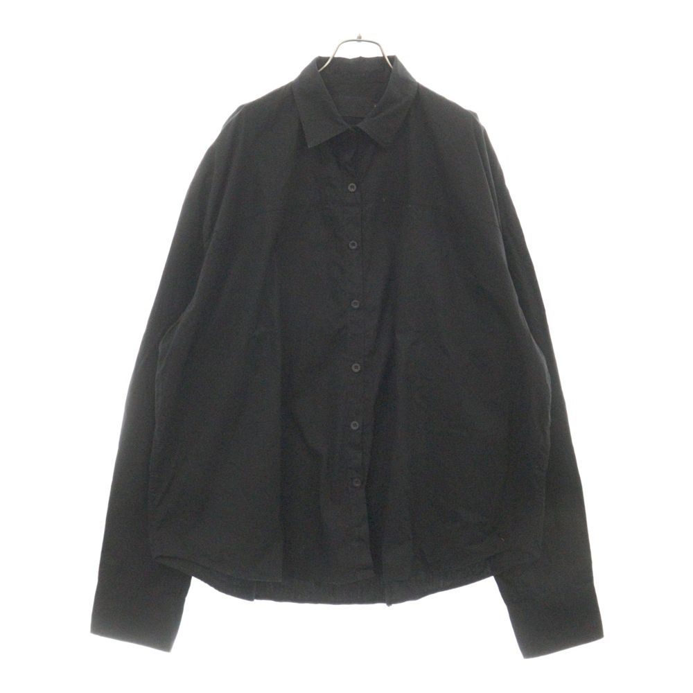 VEINDALS (ヴェインダルス) OUTWEAR LARGE FIT BACK NECK PRINT SHIRTS ラージフィット バックネックプリント 長袖シャツ ブラック