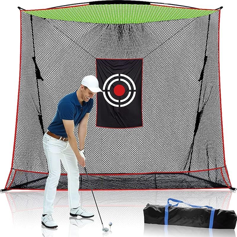 Double River ゴルフネット 折りたたみ式 屋内屋外兼用 3.0×0.9×2.4m 大型 防球ネット ゴルフ練習器具 携帯バッグ付き 0