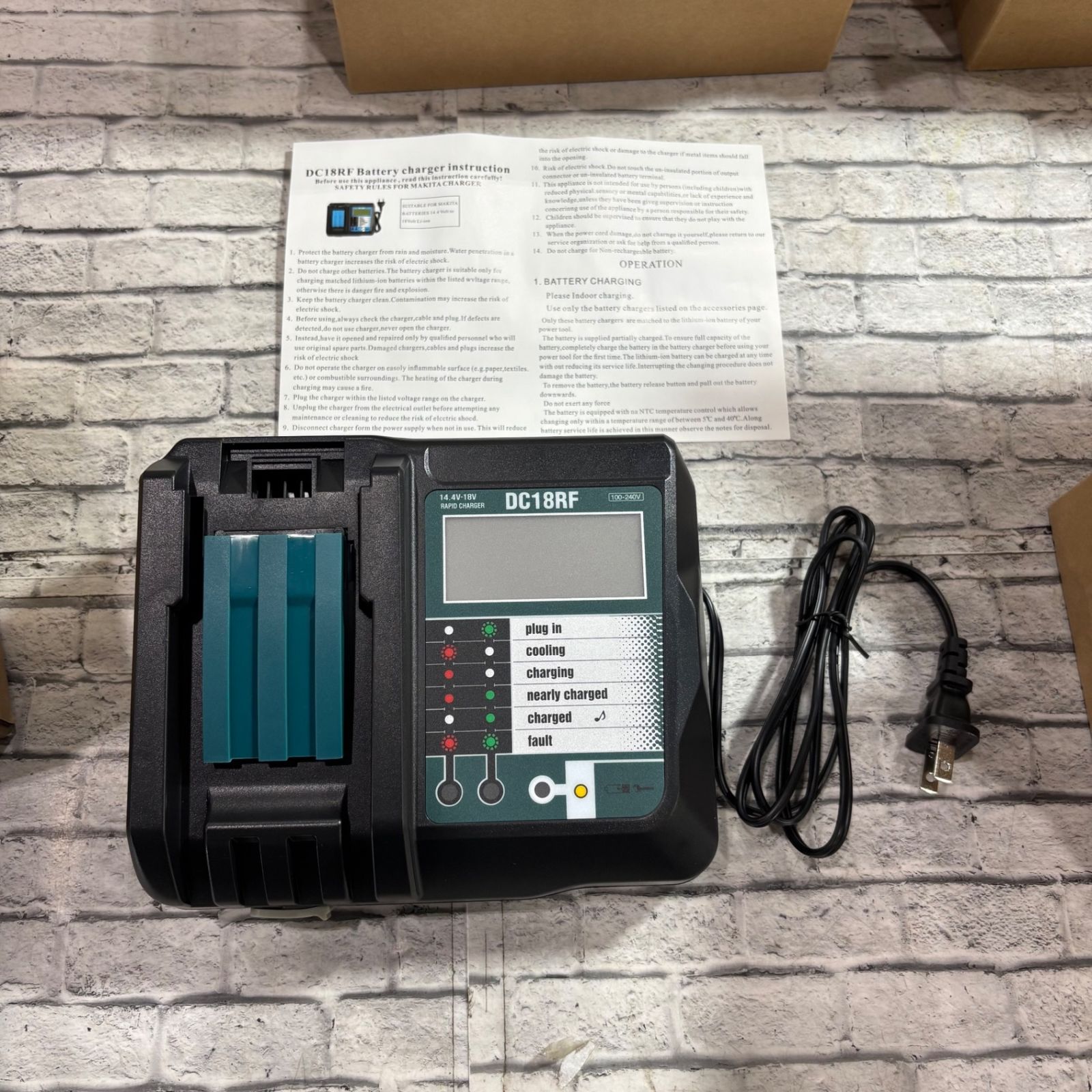 未使用品】Mrupoo 互換品 リチウムイオンバッテリ用充電器 DC18RF