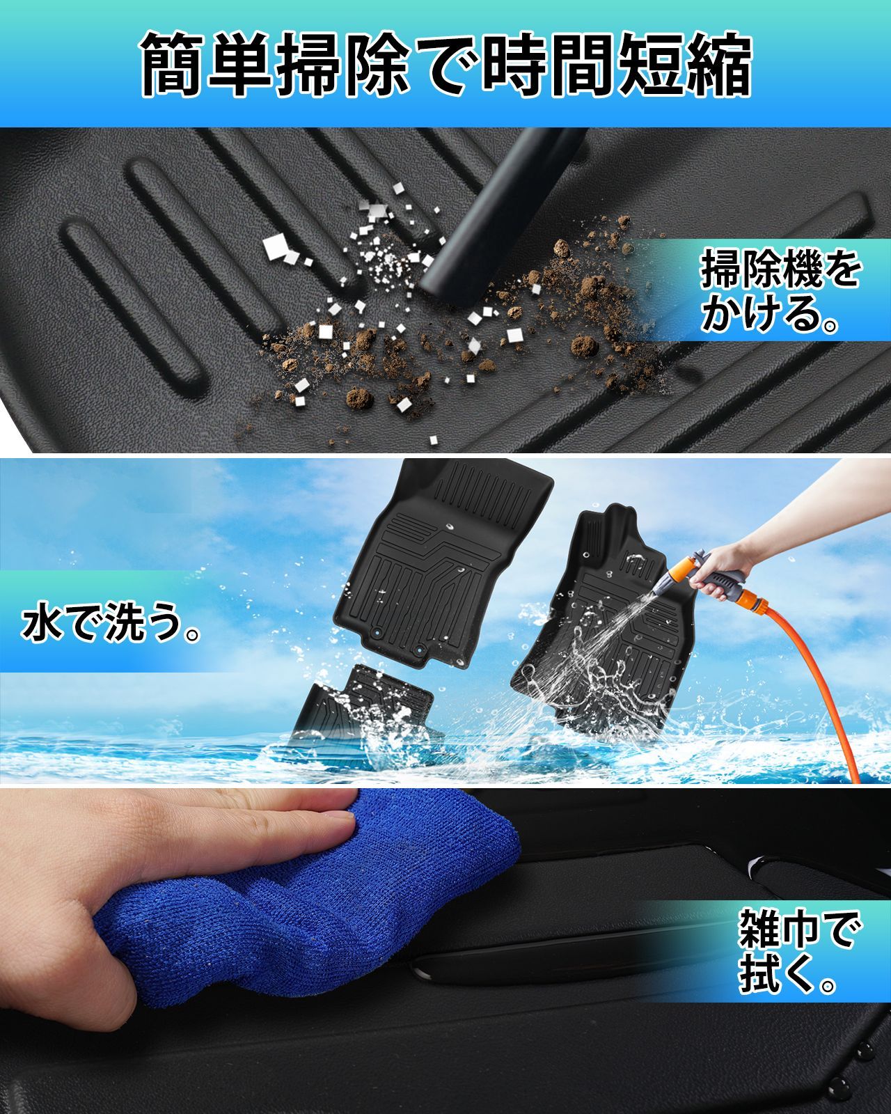 立体フロアマット 防水