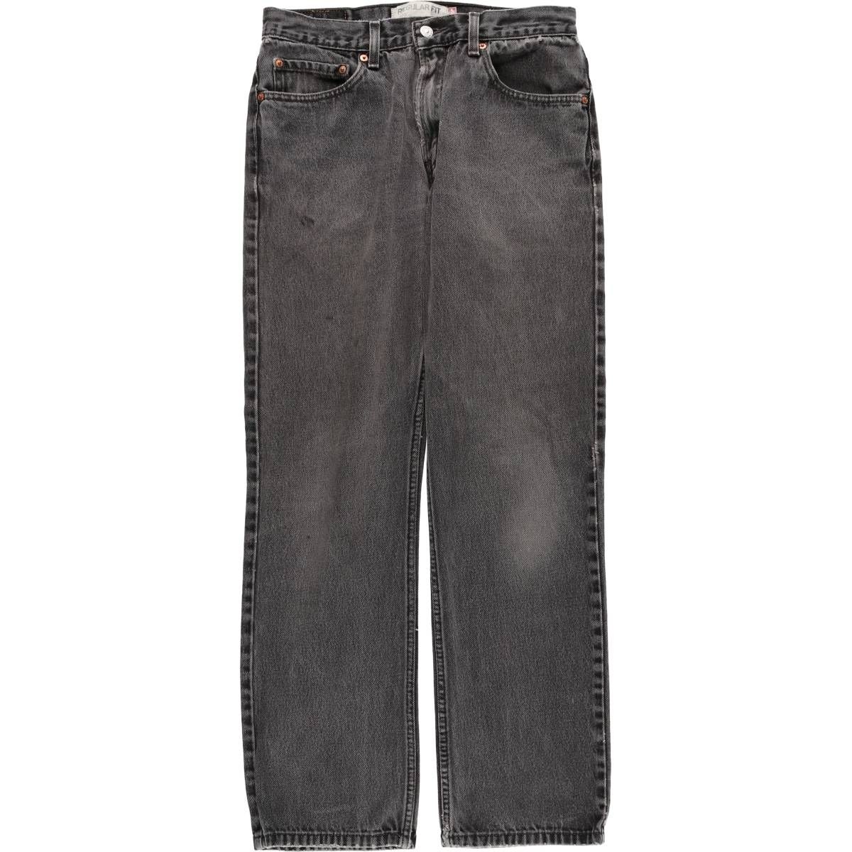 古着 リーバイス Levi s 505 REGULAR FIT ブラックデニム テーパードデニムパンツ メンズw32相当|eaa585635