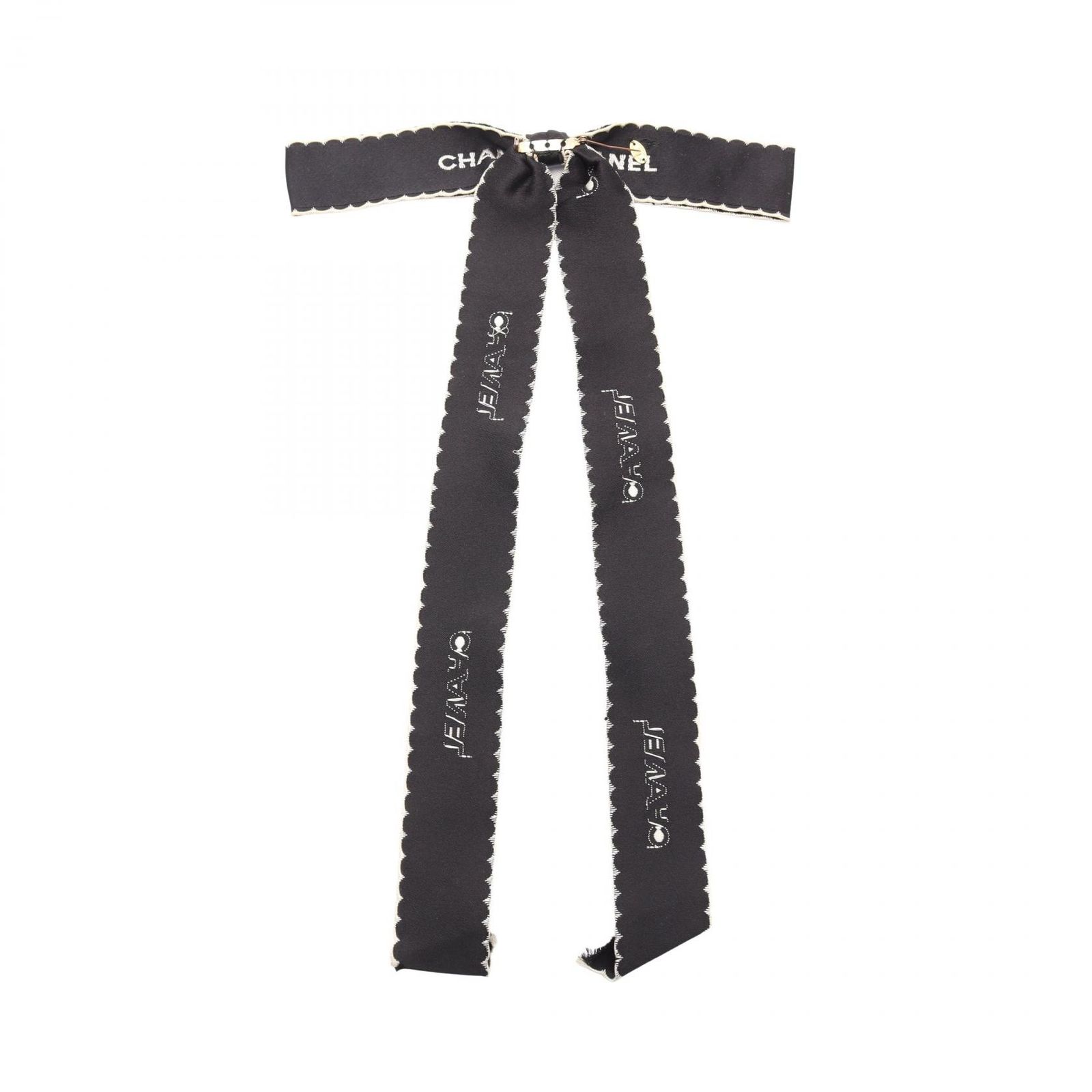 シャネルCHANEL ロゴリボンブローチ