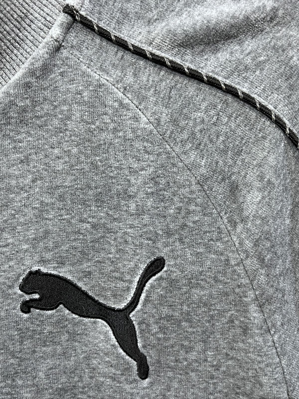 プーマ ベロア スウェット ジャージ 上下セットアップ L メンズ グレー