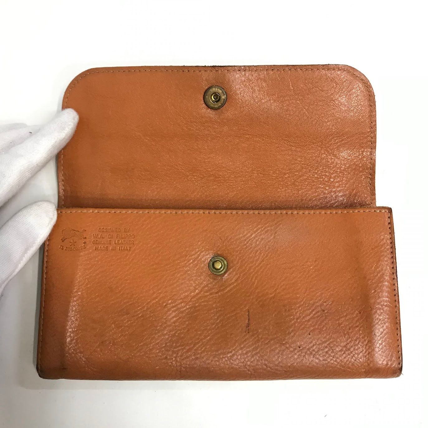 IL BISONTE イルビゾンテ　ブラウン 二つ折り財布　レザー 倉吉店】IL BISONTE | イルビゾンテ 長財布 レザー 二つ折り長