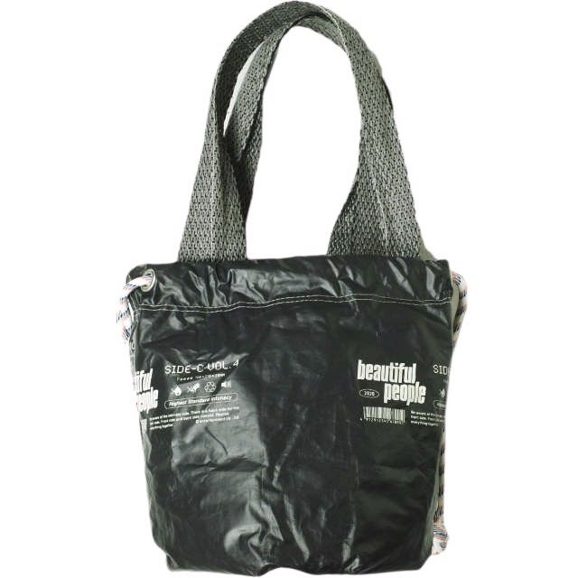 beautiful people ビューティフルピープル 20AW 日本製 flexible container small size bag  フレキシブルコンテナスモールサイズバッグ 1035611952 BLACK 巾着 トート ショルダーバッグ カバン - メルカリ