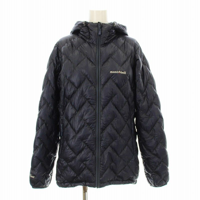 モンベル ダウン ジャケット フーディ ブラック M 美品 mont-bell 