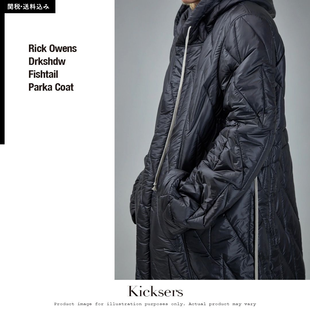 Rick Owens Drkshdw Fishtail Parka Coat Black リックオウエンス ...