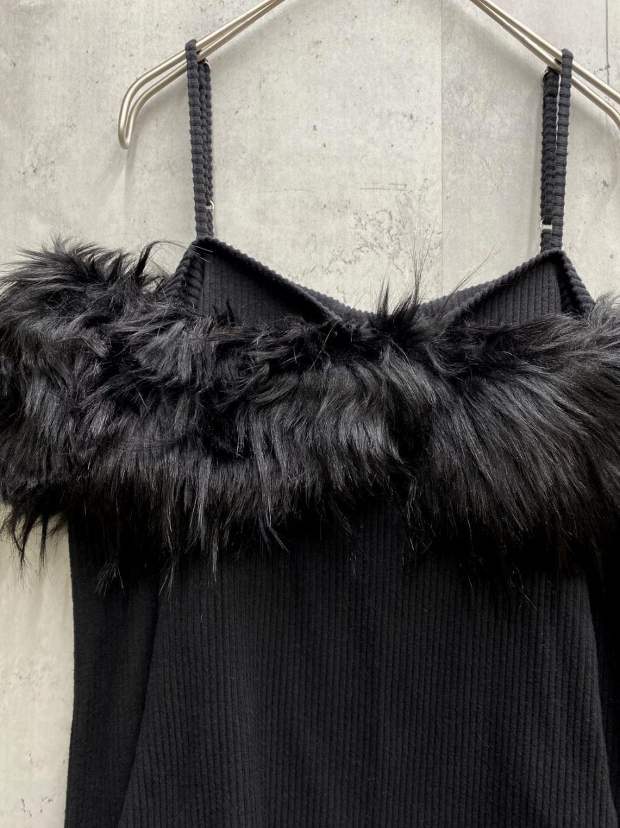 MELT THE LADY メルトザレディ ML 32308 wide fur tops トップス sizeF 黒 レディース