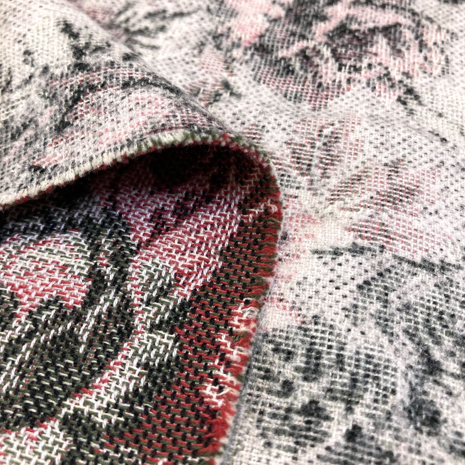 1478】フランス製花柄コットンウールジャカード生地 約100㎝ - メルカリ 