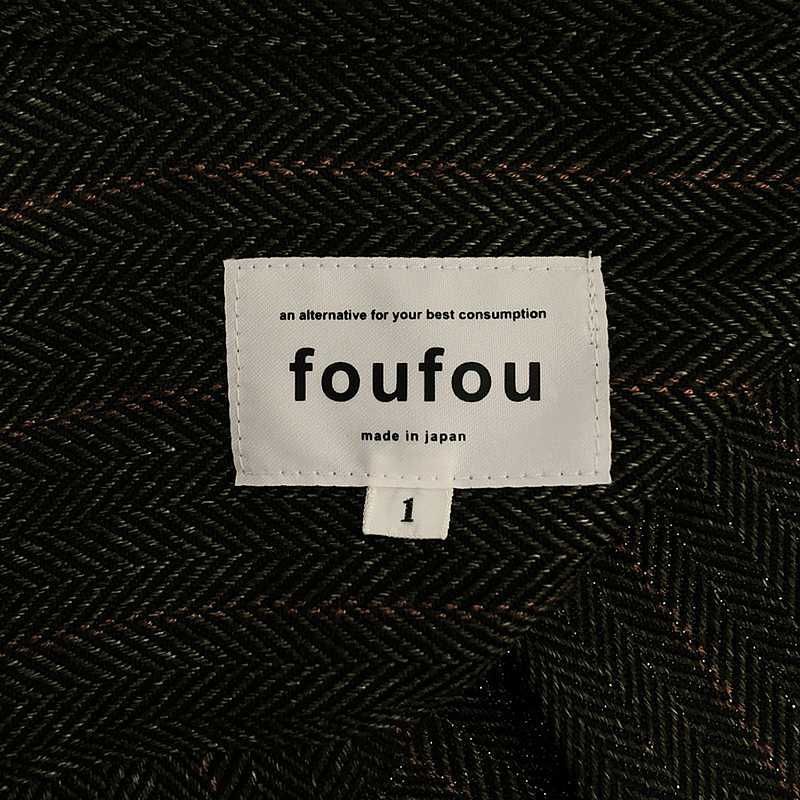 美品】 foufou / フーフー | open collar herringbone one piece