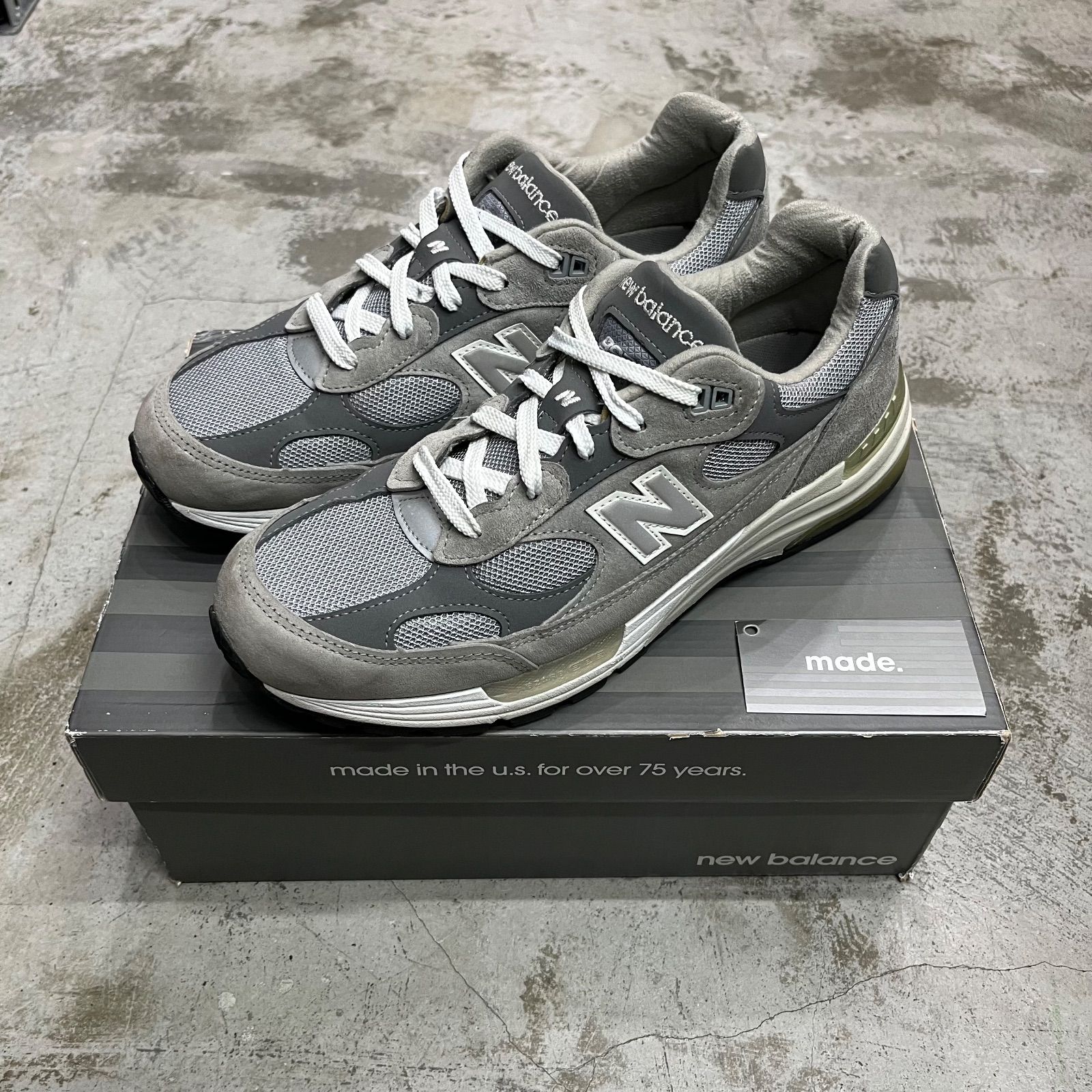 2020年製 New Balance 992 Gray スエード スニーカー ニューバランス