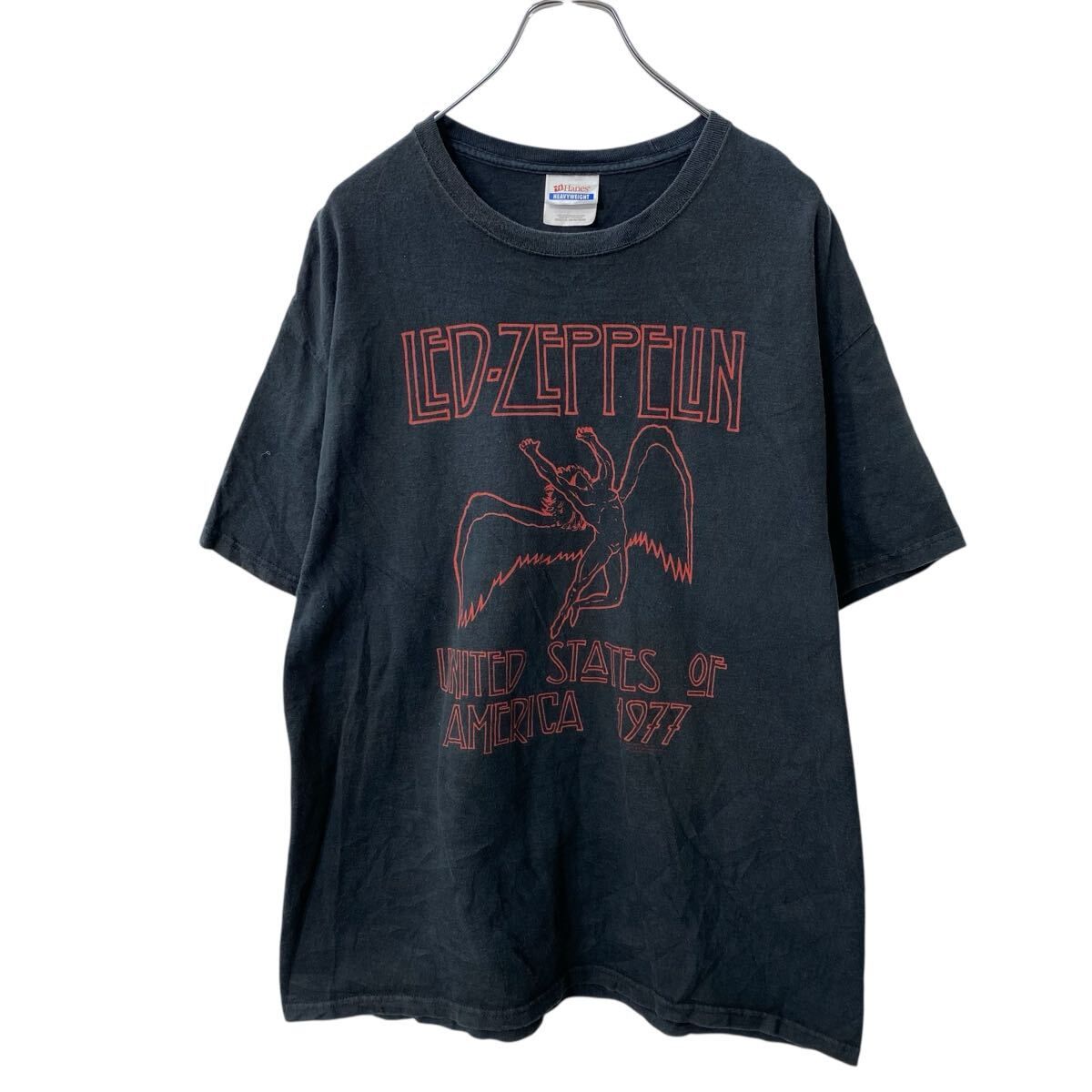 00s Hanes LED ZEPPELIN バンドTシャツ　黒　M Hanes - 古着 00年代 ヘインズ Hanes LED ZEPPELIN レッド