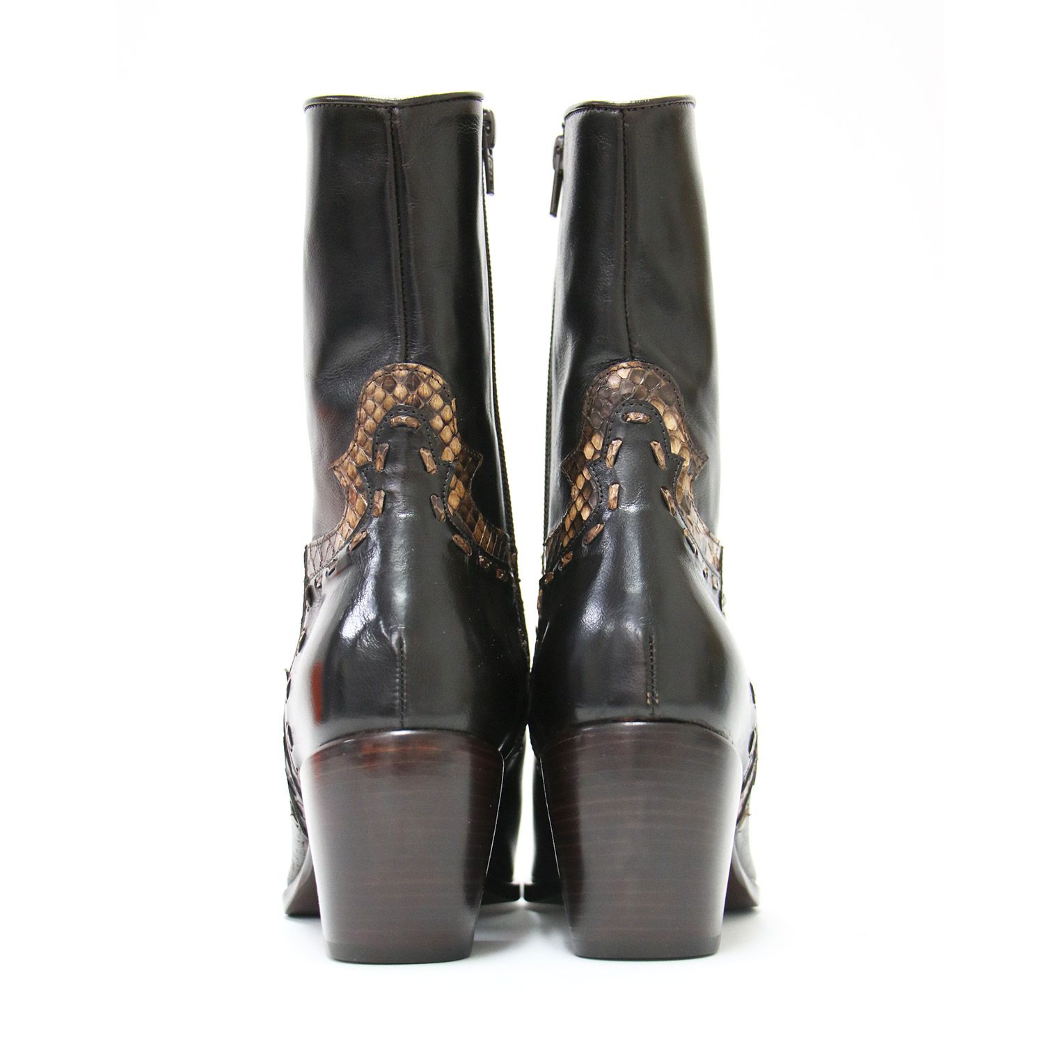 38 SARTORE レースアップ ショートブーツ ブラウン サルトル 24.5