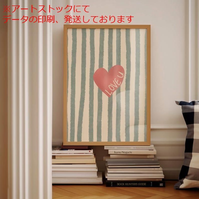 mz ポスター A1 サイズ (~A4まで対応可) ラブハート ピンクの