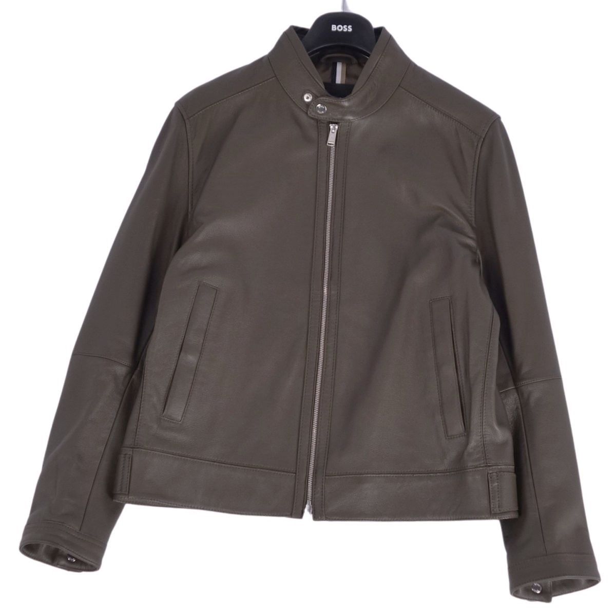 ヒューゴボス HUGO BOSS ジャケット レザージャケット シングル
