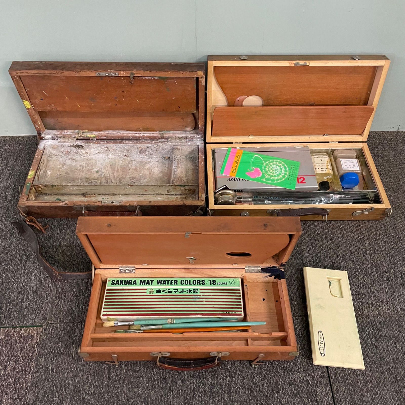 油絵画材セット 木製ケース付き 油絵画材セット 木製ケース付き ゆめ画材 オリジナル 油絵セット 木