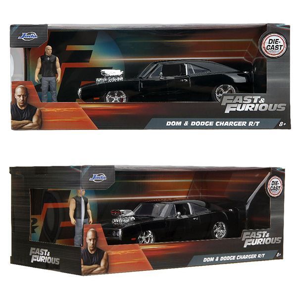ミニカー 1:24 DOM&#39;S 1970 DODGE R/T w/DOM TORETTO Amazon.com: Jada Fast & Furious 1:24 Dom's Dodge Charger Die