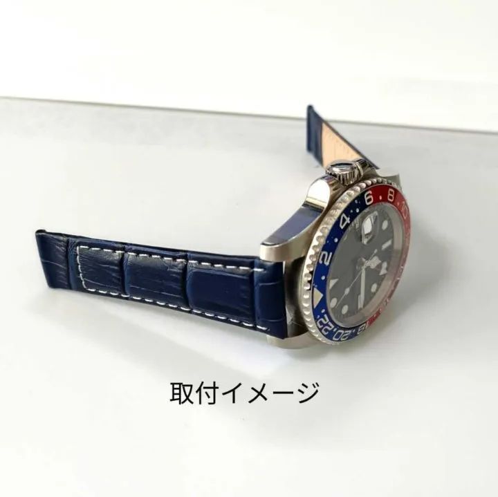 75/65mm イタリアンカーフレザー 革ベルト 20mm グリーン 緑