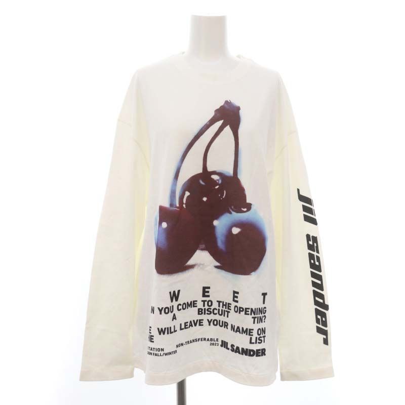 ジルサンダー JIL SANDER 23AW T-SHIRT CN LS ロンT Tシャツ チェリー