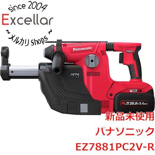 bn 8 Panasonic 充電ハンマードリル 集塵システムセット EZ7881PC2V-R 赤