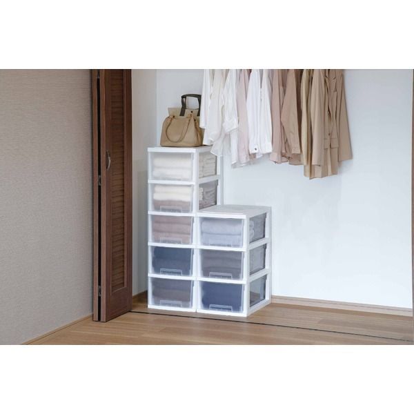 ニューライフスリム収納BOX 5段 ブラウン