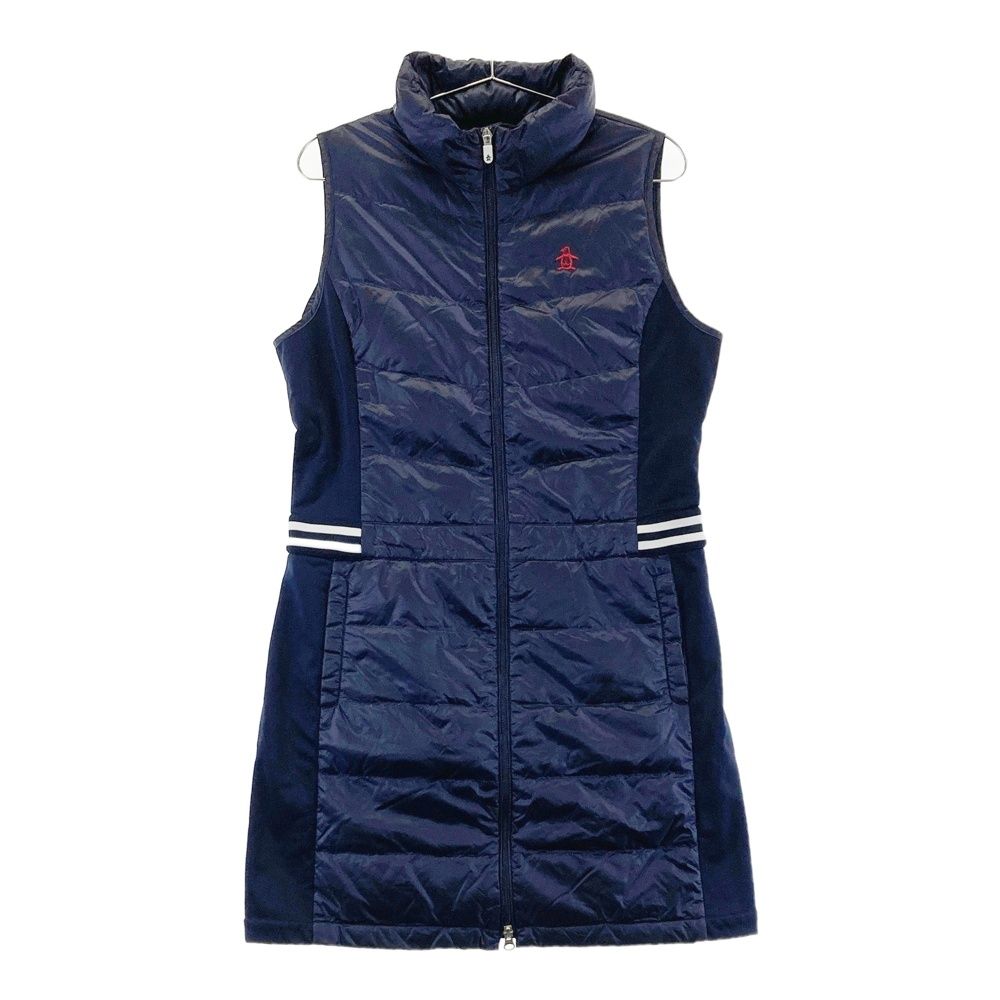 マンシングウェア　L ダウンノースリーブワンピース　ブラック　ゴルフ マンシングウェア L ダウンノースリーブワンピース ブラック ゴルフ