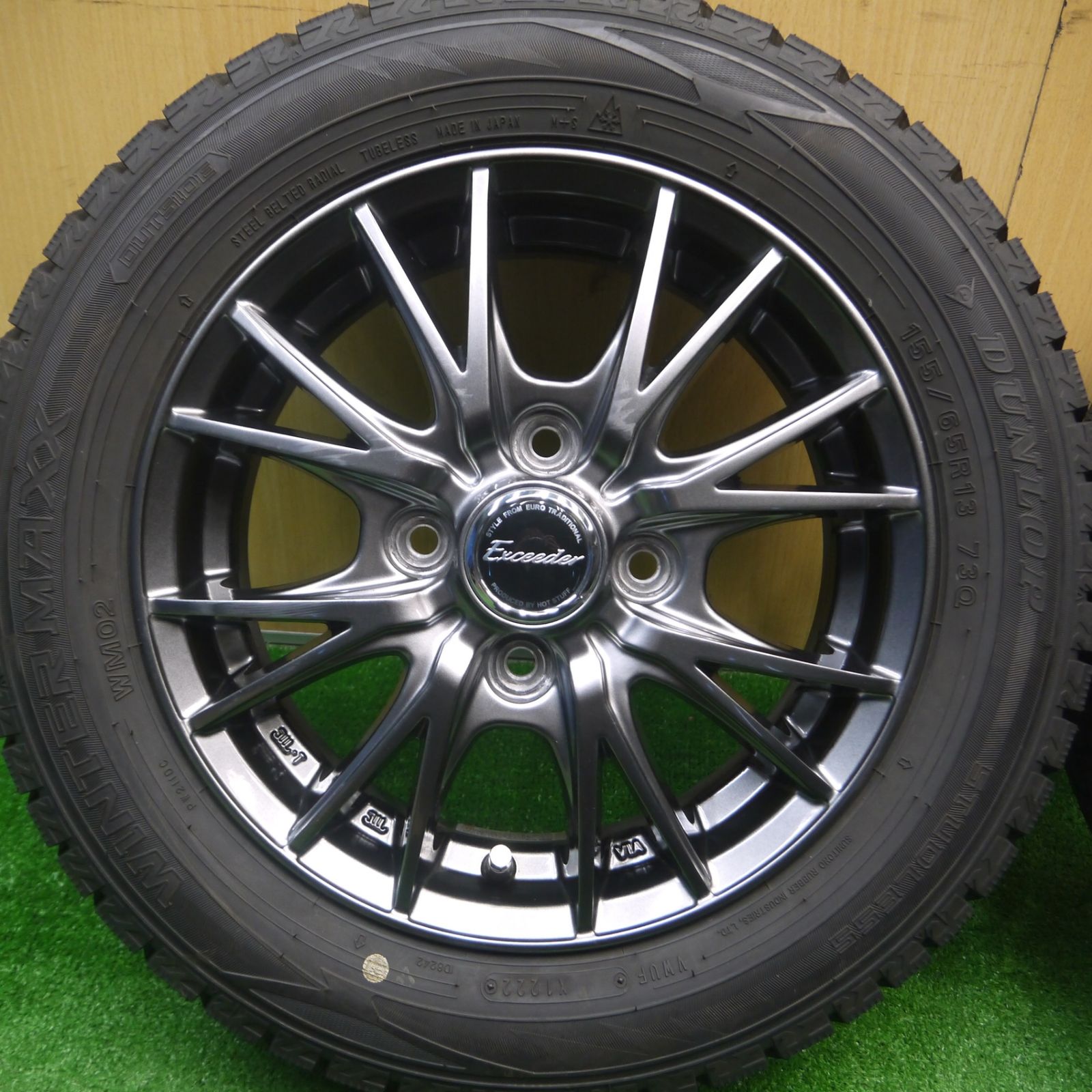 155/65R13WM02 深溝21年製スタッドレス　送料込み 155/65R13 WM02 深溝スタッドレスセット！送料込み 155/65R13 21