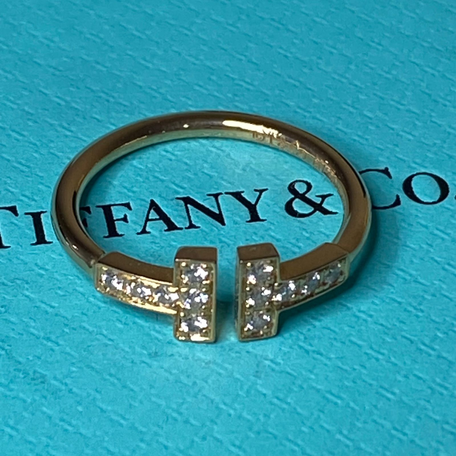 ティファニーTIFFANY Tワイヤーリングダイヤ10号-