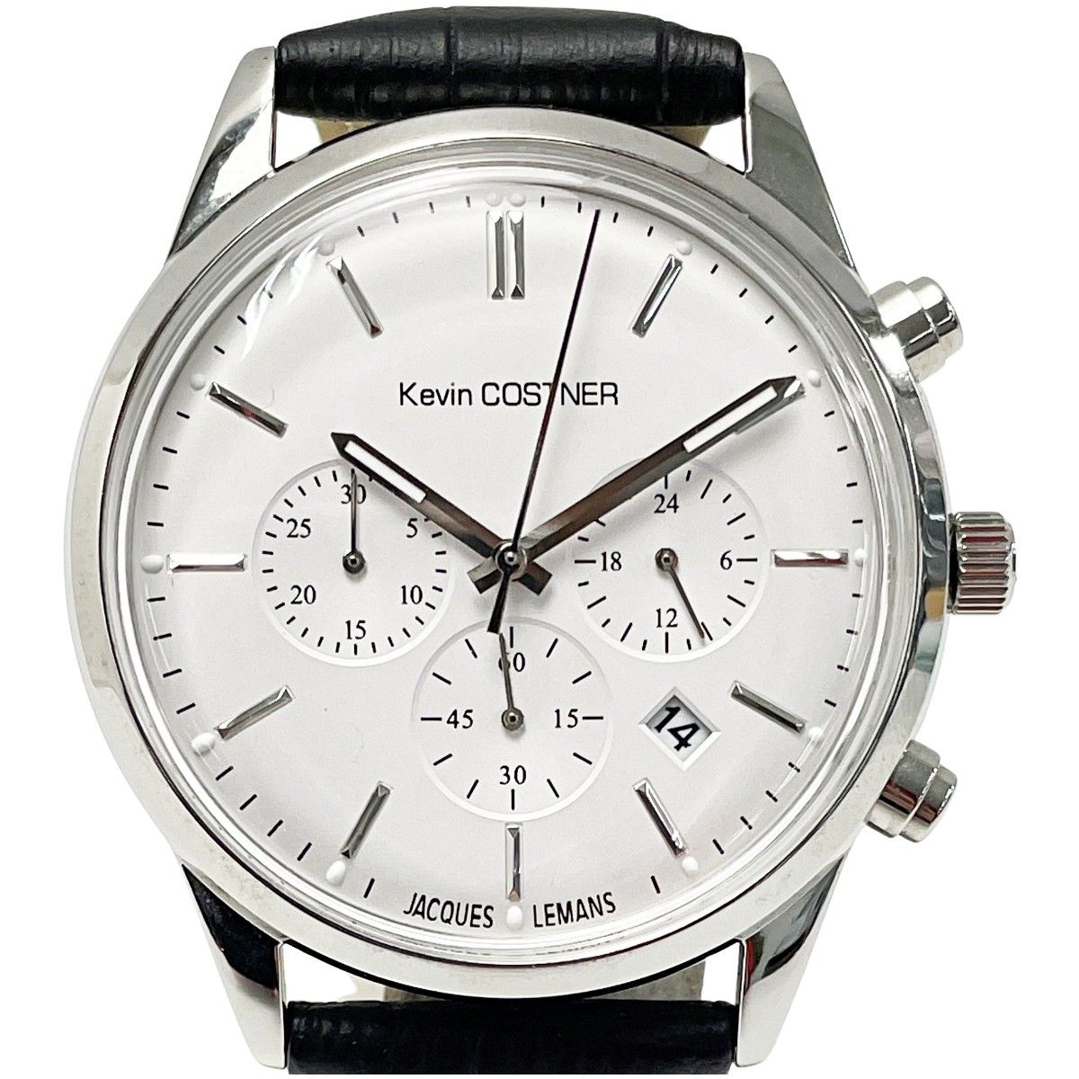 JACQUES LEMANS Kevin COSTNER KC-103A シルバー×ブラック クォーツ 