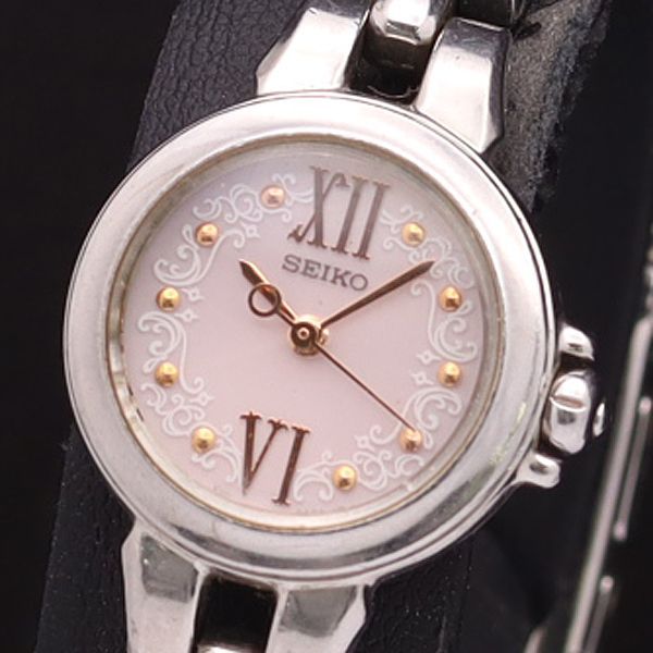 SEIKO ティセ V111-0AG0 ピンク 腕時計 ソーラー レディース長期保管 