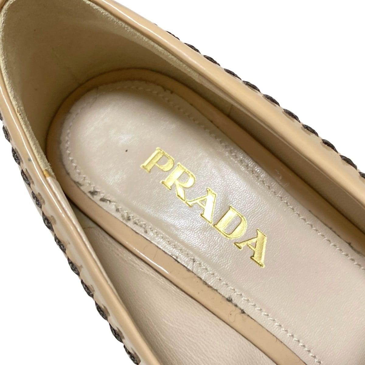 PRADA(プラダ) パンプス 36 レディース - ベージュ×アイボリー