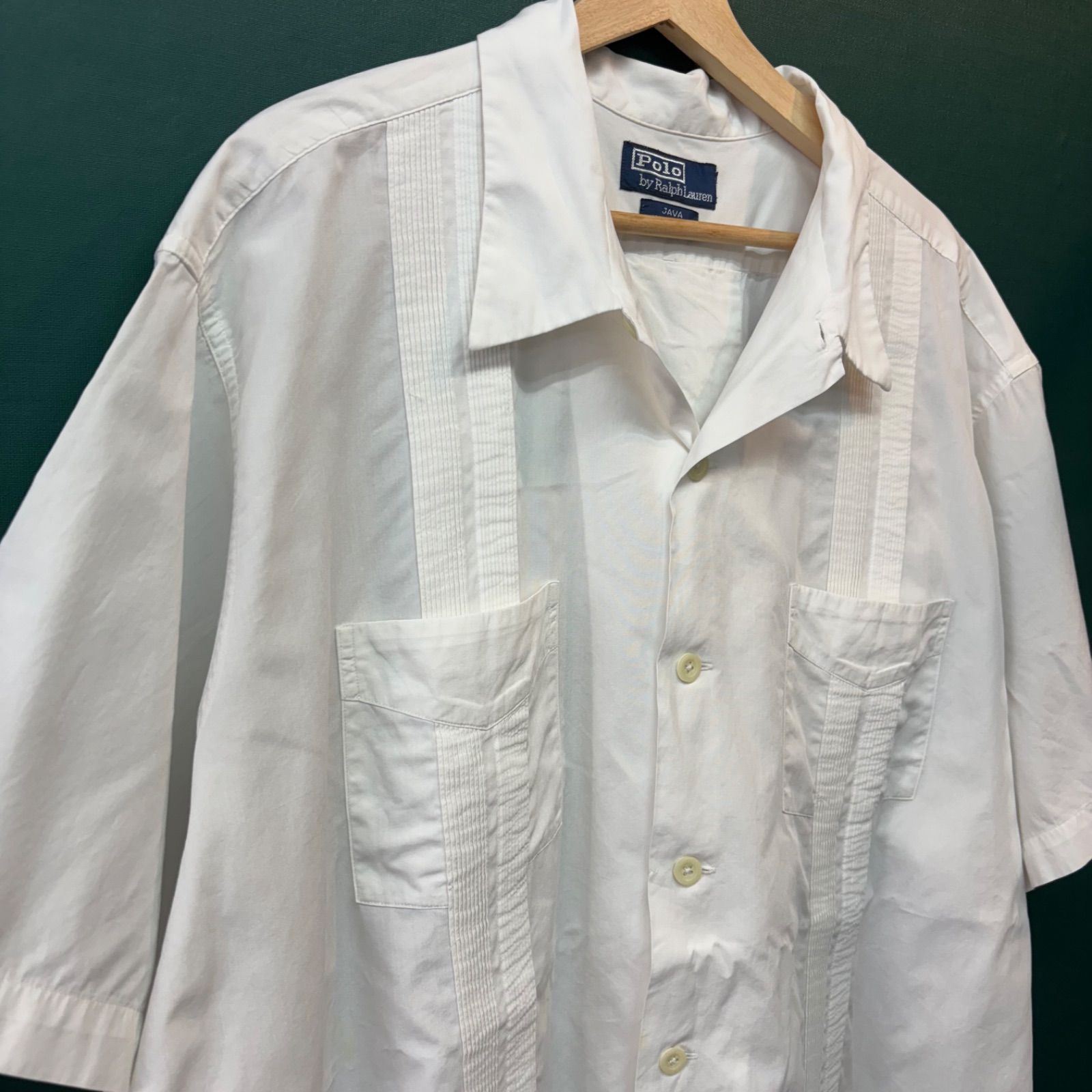 希少◎RALPH LAUREN 90s ラルフローレン JAVA キューバシャツ 白