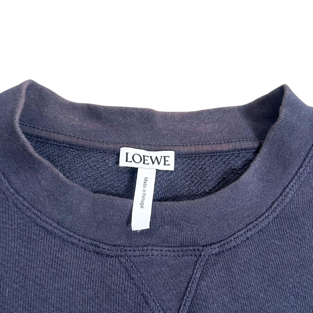 【中古品】Loewe アナグラム マルチカラー 刺繍 スウェット 中古品】Loewe アナグラム マルチカラー トレーナー 刺繍