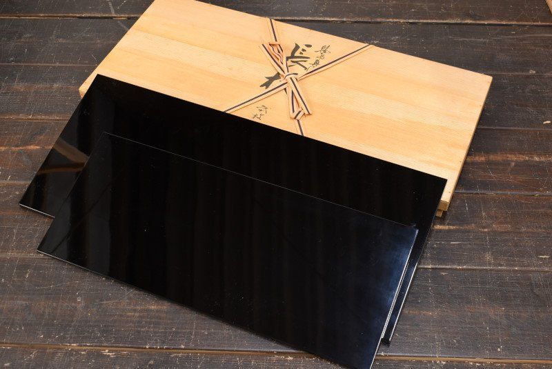 蔵C9822h 茶道具 能登輪島塗 宇太郎 長板 共箱
