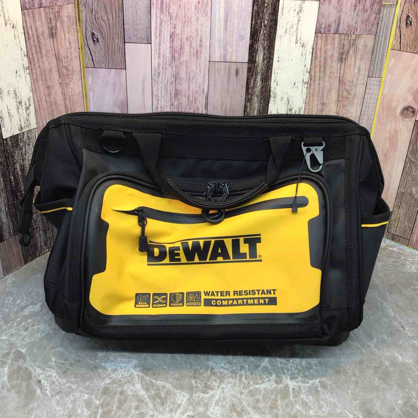 デウォルト DEWALT ワイドオープン型バッグ 撥水 撥塵 耐久性 収納ケース ツールバッグ 収納BOX 工具箱 道具袋 鞄 DIY ストレージ DWST60103-1 八潮店