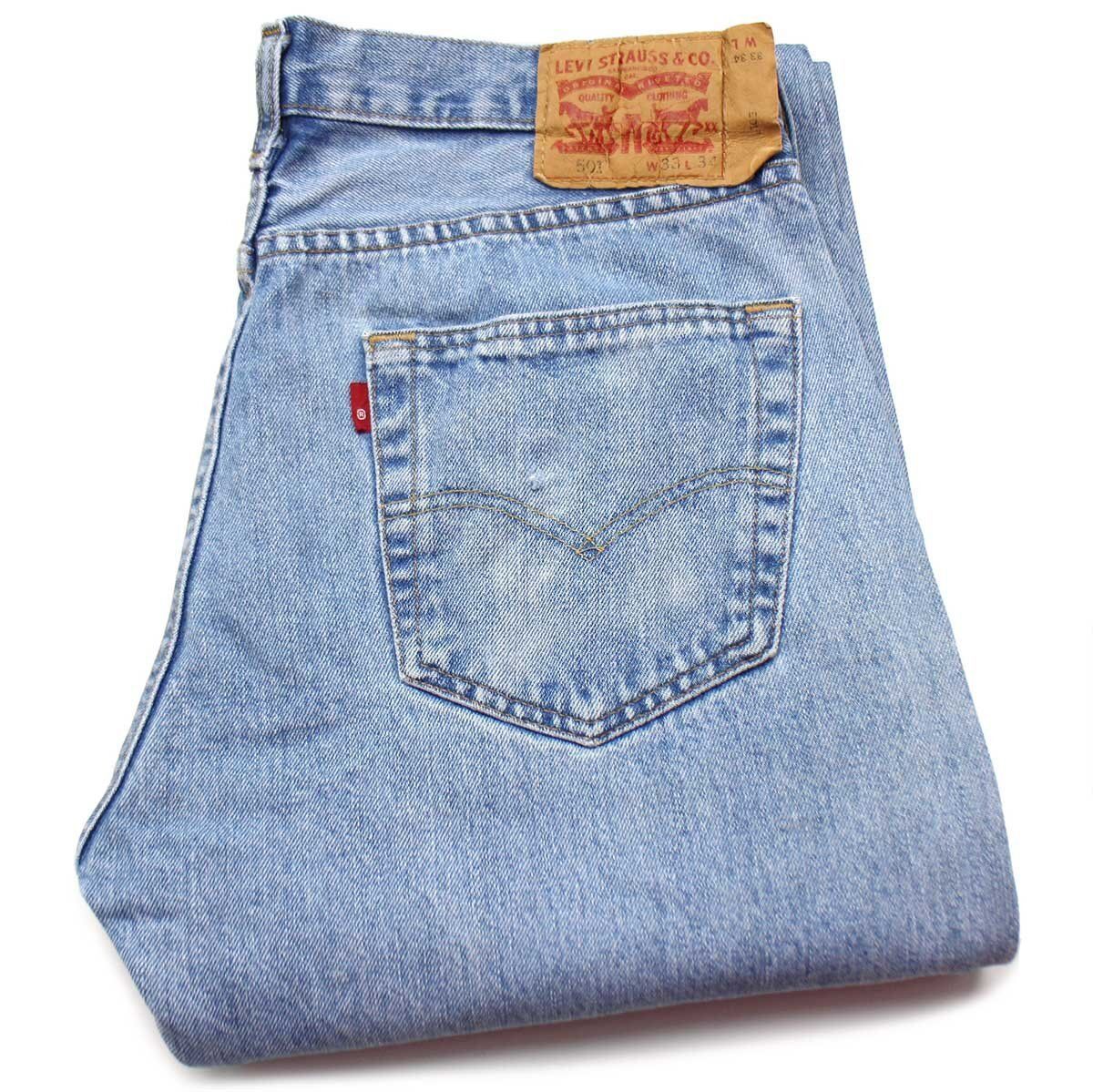 リーバイス 501 ストレート W34 デニム ジーンズ 色落ち ダメージ 80's~ “Levi's” 501 Damage Denim Pants W34 USA製 80年代