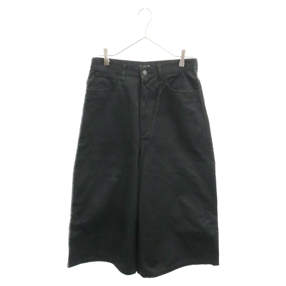 LAD MUSICIAN (ラッドミュージシャン) CROPPED WIDE PANTS クロップドワイド サルエルハーフパンツ ブラック 2217-507