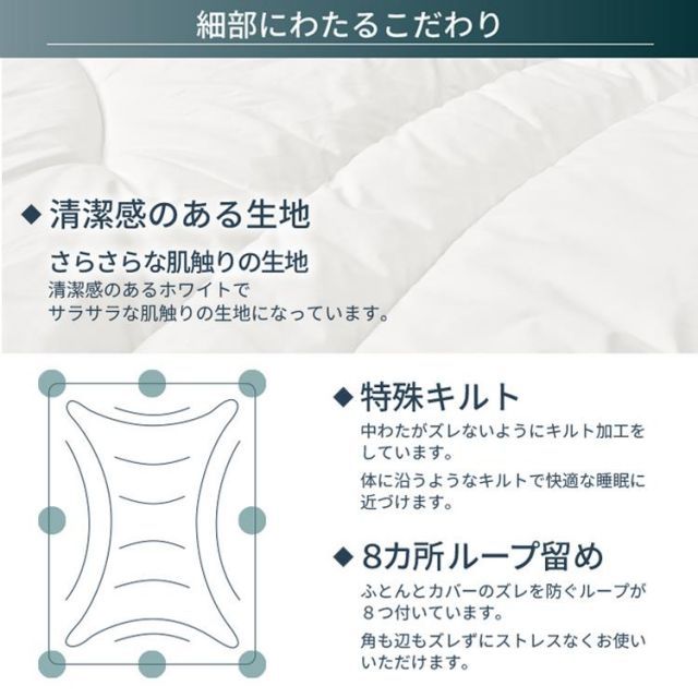 ほこりの出にくい 4層敷布団