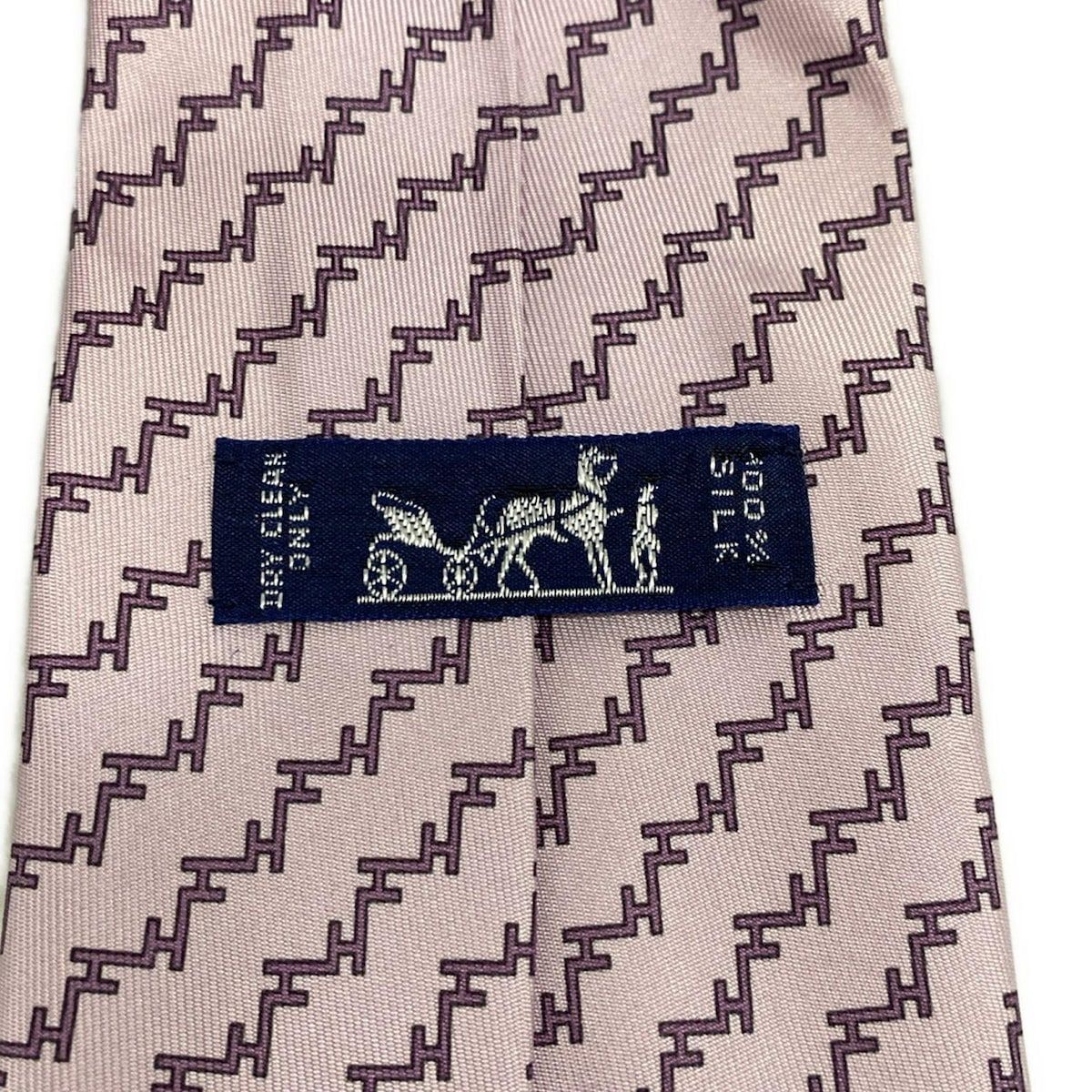 HERMES(エルメス) ネクタイ メンズ美品 - ピンク H柄 楽天市場