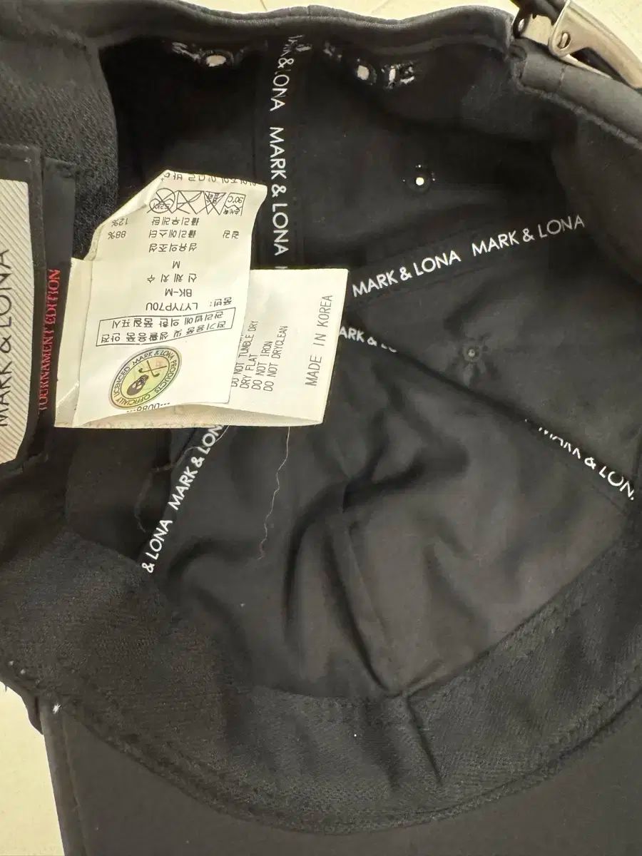 MARK - LONA マークアンドロナ ブラック ゴルフ帽子