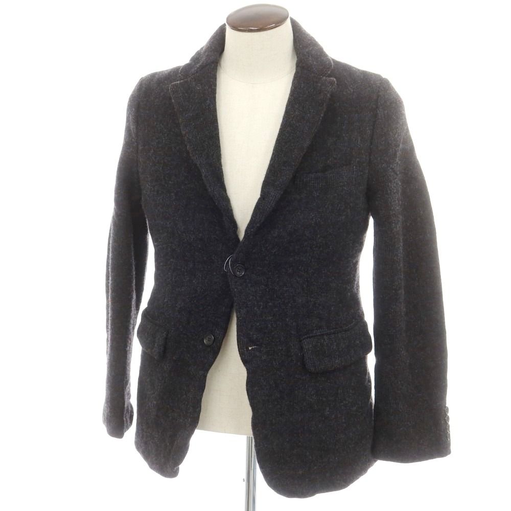 コムデギャルソン オムドゥ COMME des GARCONS HOMME DEUX 2025年秋冬 ウール チェック テーラードジャケット ダークグレーxレッド×ブルー サイズL メンズ