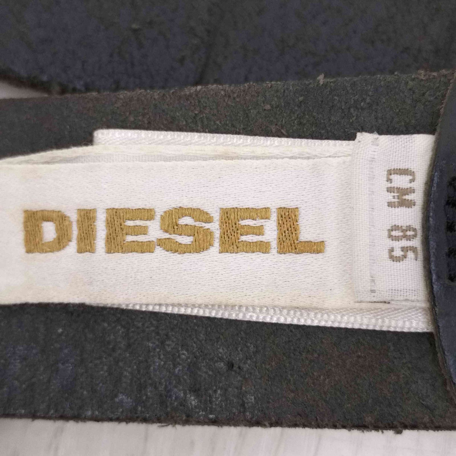 ディーゼル DIESEL イタリア製 ロゴバックル型押しカウレザーベルト メンズ 表記無 85/34