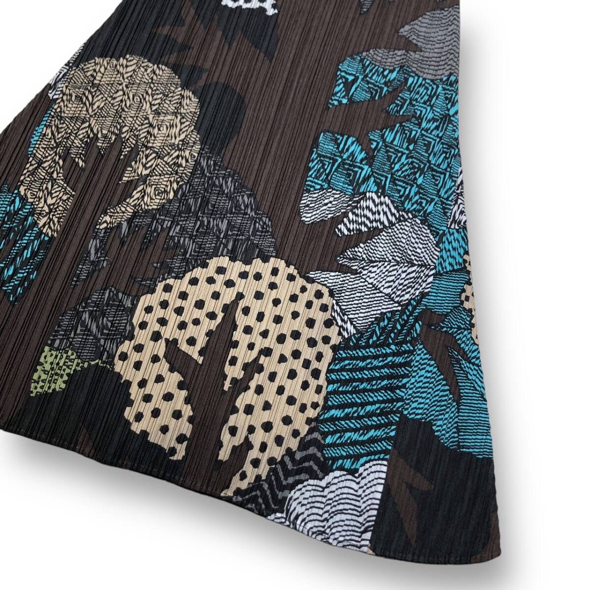 13aw PLEATS PLEASE Forest Wood Flare TUNIC Dress size 3