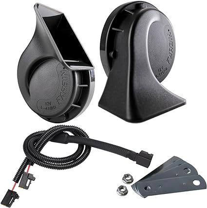 FARBIN ホーン12V汎用 ツイントーン ホーン+トヨタ専用2股分岐コネクター 変換ケーブル 高音/低音 2個入 ABS材質 120dB 渦巻き型 迫力あるサウンド