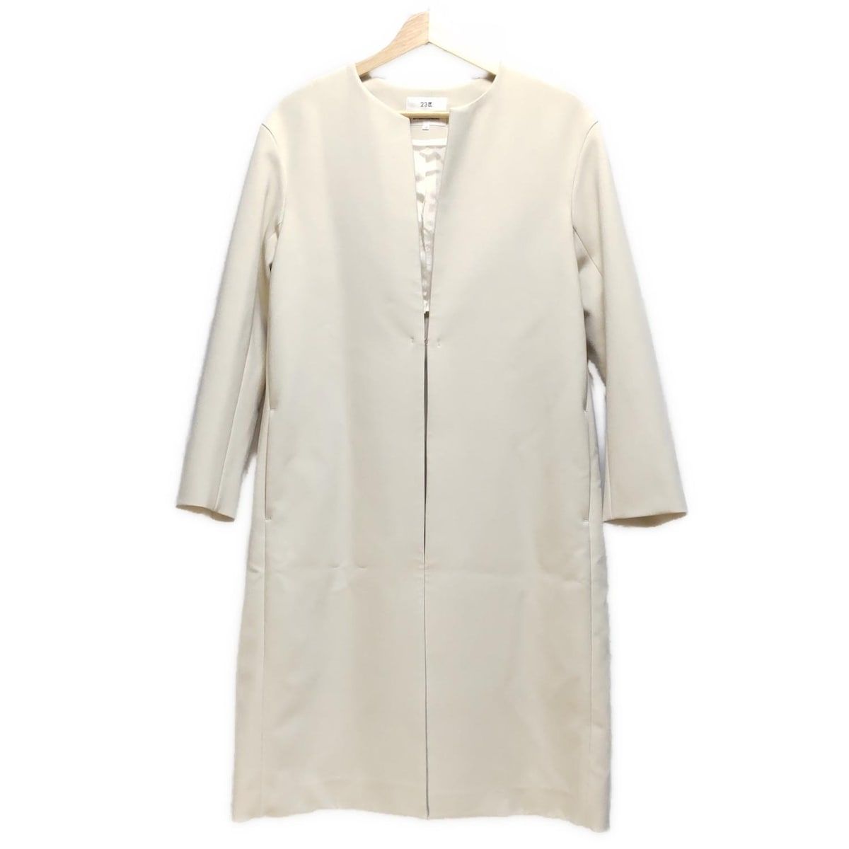23区 ニジュウサンク コート サイズ38 M レディース - アイボリー 長袖 春 秋