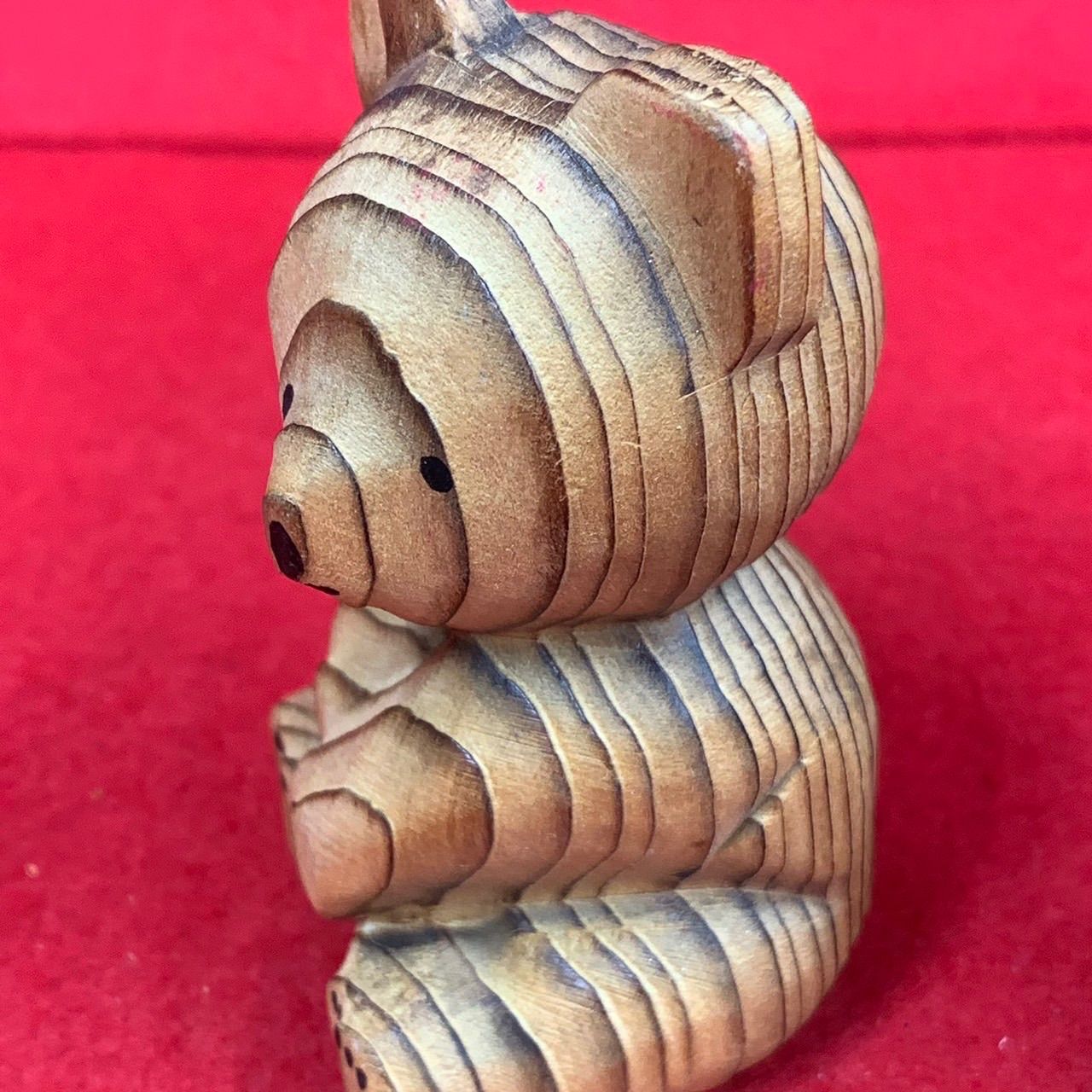 熊ボッコ 木彫りの熊 3個セット 昭和レトロ 置物 民芸品 木彫り 一刀彫