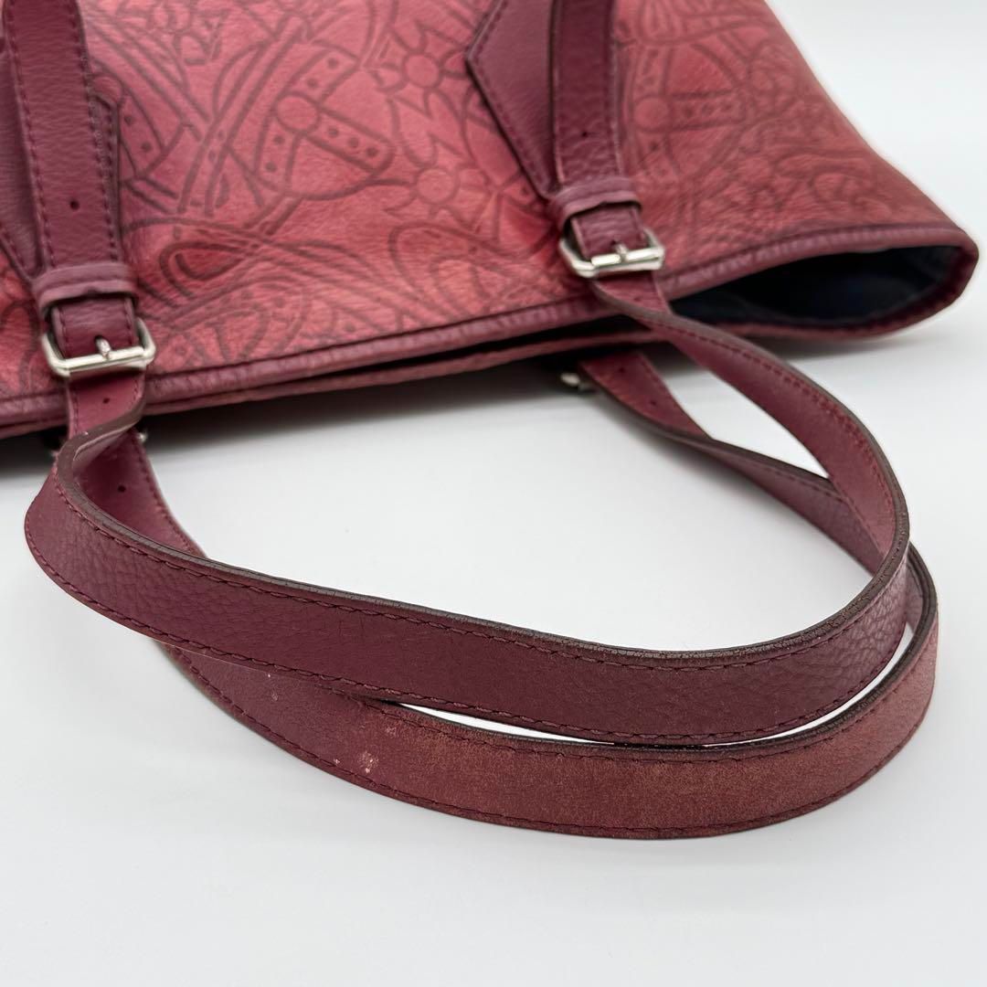 【良品】Vivienne アーサー オーブ 型押し トートバッグ ヴィンテージ 良品】Vivienne アーサー オーブ 型押し トートバッグ