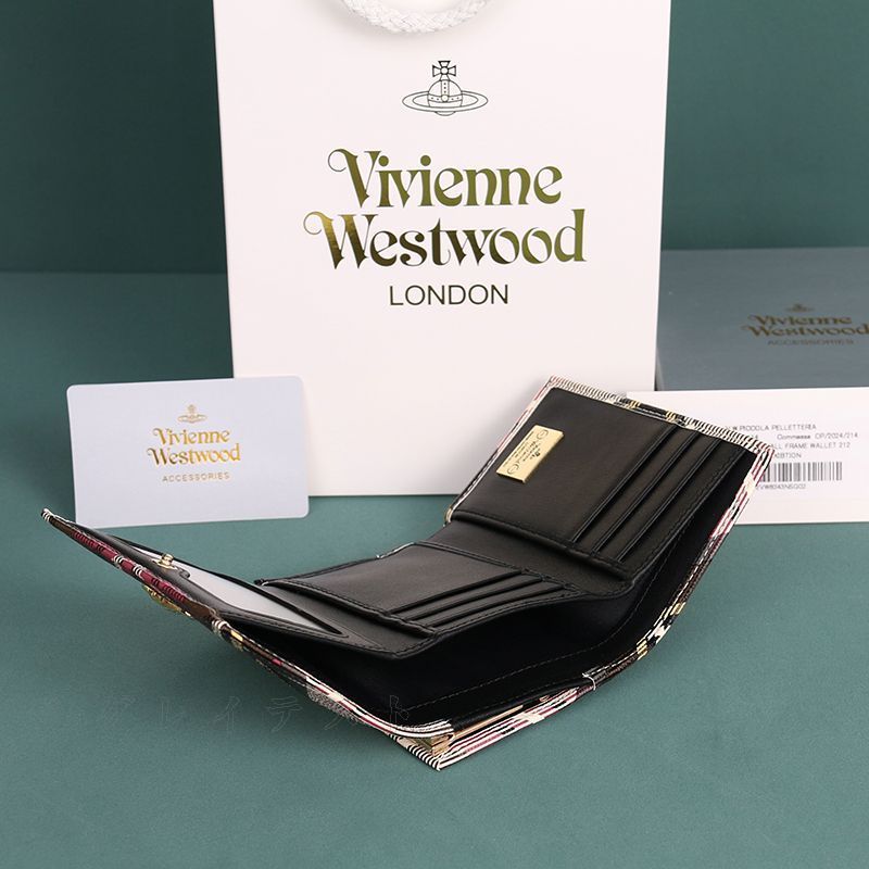 新品 Vivienne Westwood 三つ折り財布 チェック柄 ヴィヴィアン